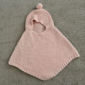 Knitted Baby Cape for Baby Girl